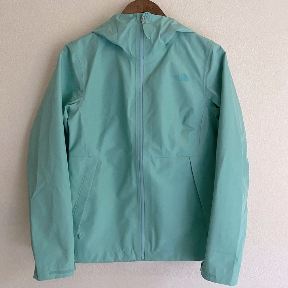 The North Face Women's Mint Green Hooded Shell Jacket